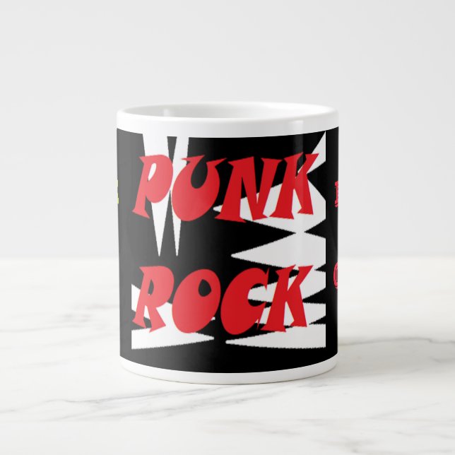 PUNK ROCKERS RULE OKAY DESIGN LARGE COFFEE MUG (Front)