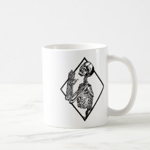 Punk Skeleton Hands Praying Goth Metal Halloween G Coffee Mug