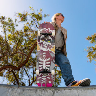 Punk Skeleton Skateboard Design