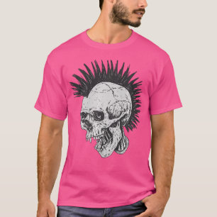 Punk Skull American Traditional Tattoo Art Illustr T-Shirt