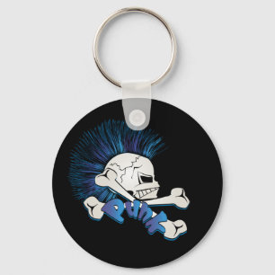 Punk Skull Key Ring