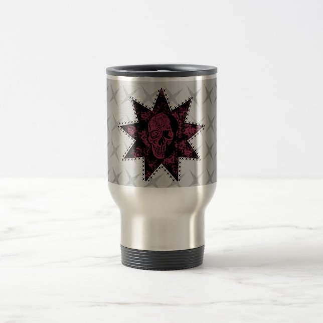 Punk Skull Mug (Dark Pink) (Center)