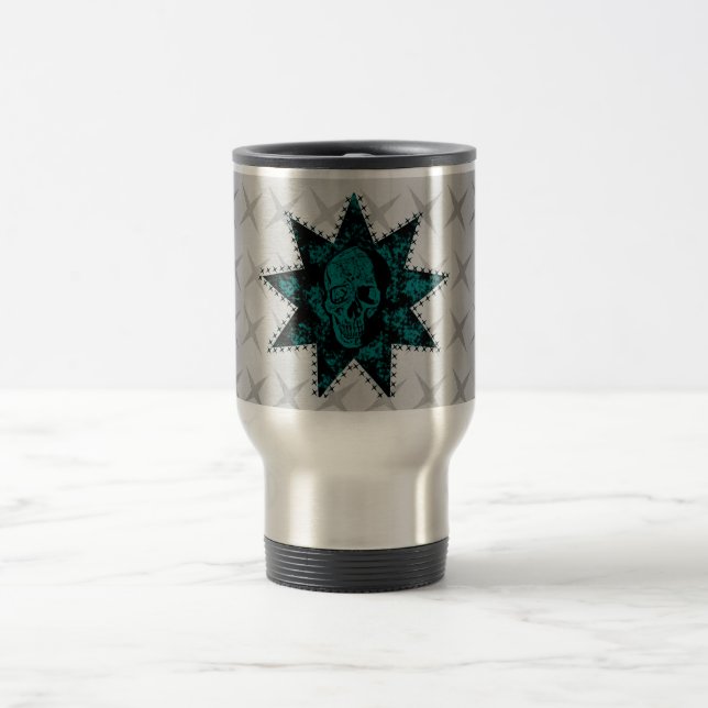 Punk Skull Mug (Teal) (Center)