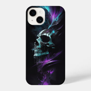 Punk skull skeleton head art design iPhone 14 case
