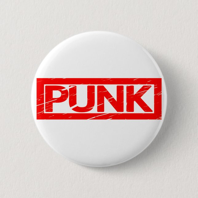 Punk Stamp 6 Cm Round Badge (Front)