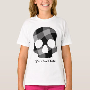 Punk twisted gingham skull for kids T-Shirt