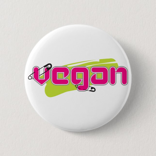 Punk Vegan 6 Cm Round Badge (Front)