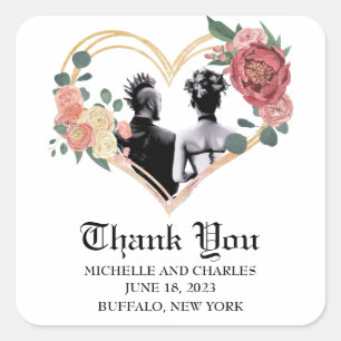 Punk Wedding Square Sticker