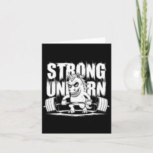 Punk Weightlifting Bodybuilding Unicorn  Card