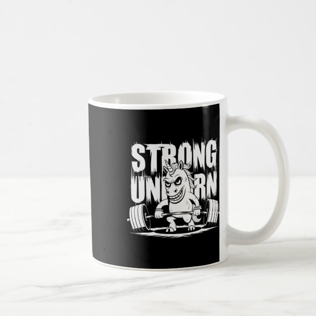 Punk Weightlifting Bodybuilding Unicorn  Coffee Mug (Right)