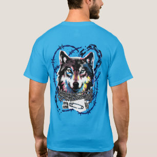 Punk Wolf Shirt Grunge Streetwear Wolf Graphic Tee
