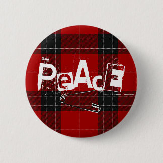 Punked-up Peace 6 Cm Round Badge