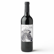 PUNKED - Zebra Wine Label