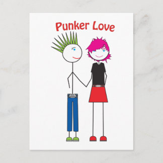 Punker Love Postcard