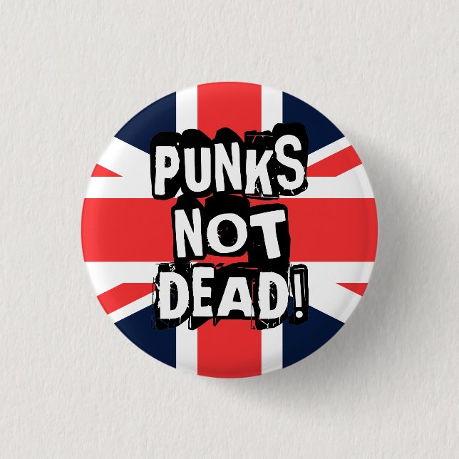 Punks Not Dead 3 Cm Round Badge (Front)