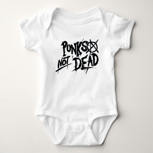 Punks not Dead - Baby Jersey Bodysuit 0-24 m (Front)