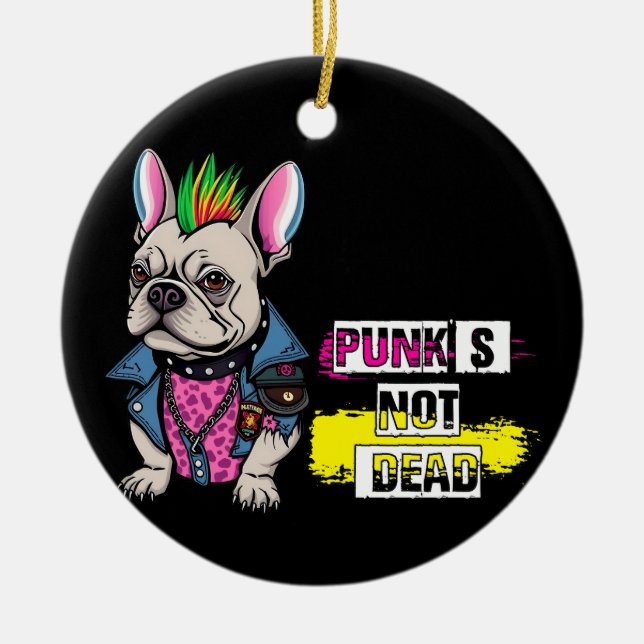 Punk's not dead ceramic tree decoration (Front)