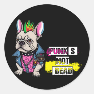 Punk's not dead classic round sticker