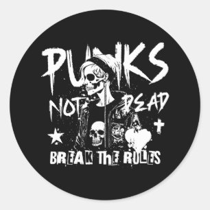 Punks Not Dead Classic Round Sticker