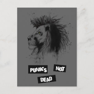 punks not dead postcard