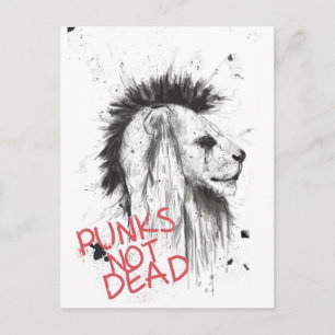punks not dead postcard