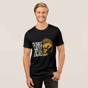 Punks Not Dead Retro Skull Tri-Blend Tee
