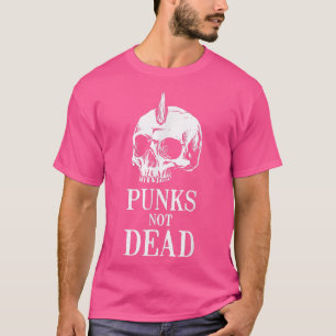 Punks Not Dead Skeleton Skull Heavy Metal Rock Mus T-Shirt