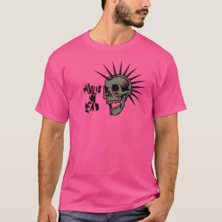 Punks Not Dead Skull Pink Tee