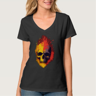 Punks Not Dead Skull Spanish Flag Colour Edition T-Shirt