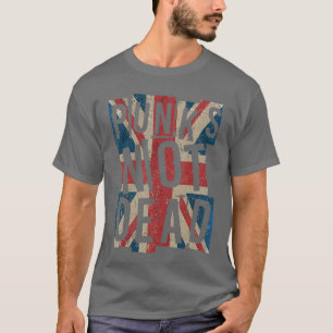 Punks Not Dead Vintage UK London Flag Punk Is Not T-Shirt