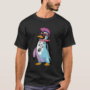 Punkuin Funny Punk Rock Punk Rocker Penguin Costum T-Shirt