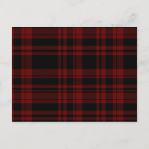 Punky Blood Red Plaid Postcard