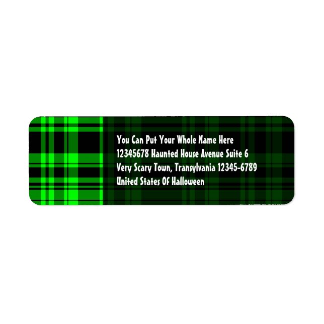 Punky Plaid Neon Green (Front)
