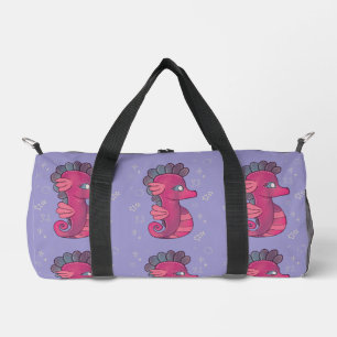 Punky Seahorse   Cute Pink Seahorse Duffle Bag
