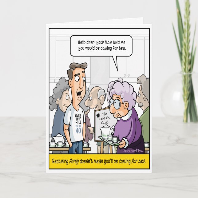 Punny 40th Birthday Card (Front)