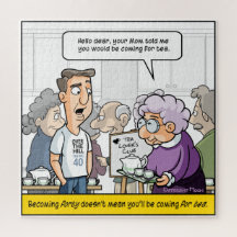 Punny 40th Birthday Jigsaw Puzzle