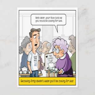 Punny 40th Birthday Postcard