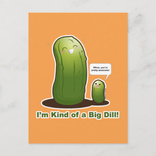 Punny Big Pickle Postcard