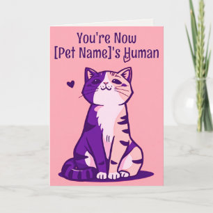 Punny Pet Cat Now Owns Human Card