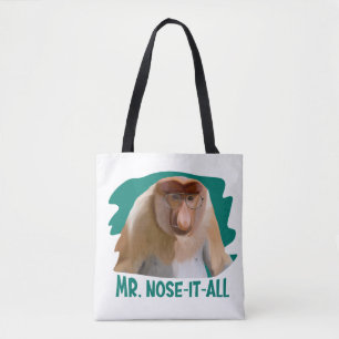 Punny Proboscis Monkey Tote Bag