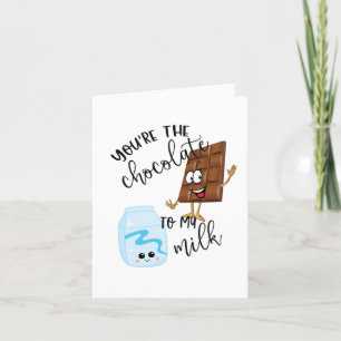 Punny Valentine   Youre the Chocolate to my Milk Holiday Card