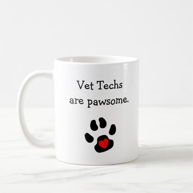 Punny Vet Tech Design Coffee Mug (Left)