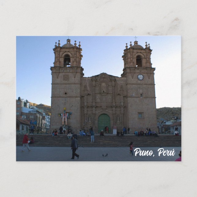 Puno, Perú, Puno Cathedral  Postcard (Front)