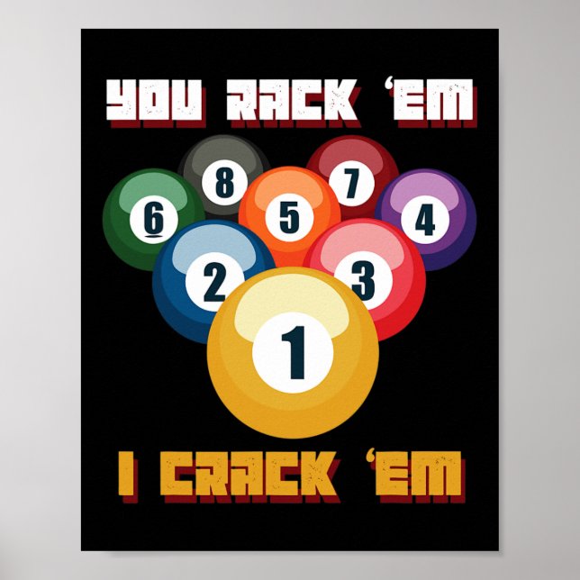 Puns Billiards Player Or Athlete  Poster (Front)