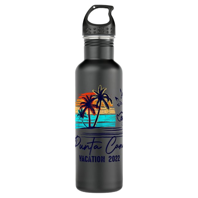 Punta Cana 2022 Dominican Republic Friends, Family 710 Ml Water Bottle (Front)