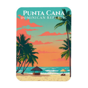 Punta Cana Beach Art Souvenir Dominican Republic Magnet
