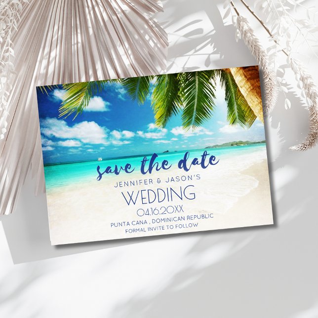 Punta Cana Beach Destination Wedding  Save The Date (Punta Cana Beach Destination Wedding Save The Date)