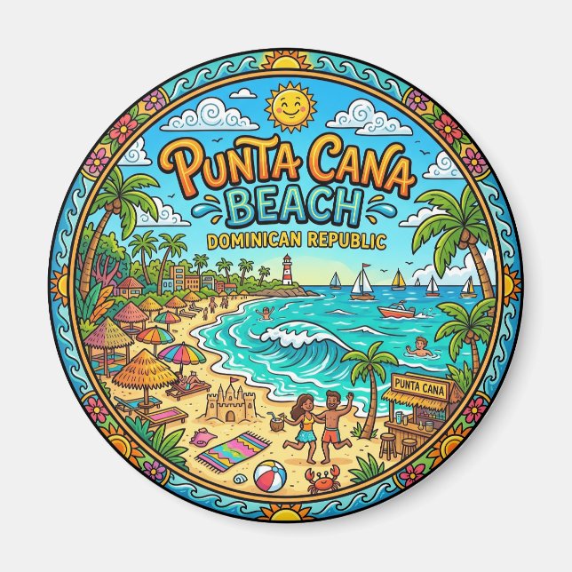 Punta Cana Beach Dominican Republic Magnet (Front)
