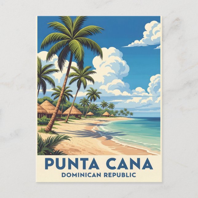 Punta cana beach paradise postcard (Front)