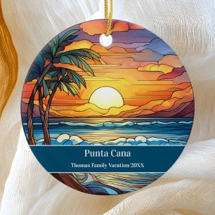 Punta Cana Beach Vacation Ceramic Tree Decoration